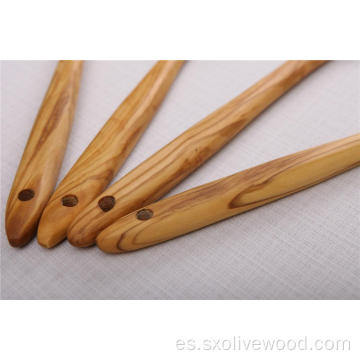 Espátula / cepillo de silicona con mango de madera de olivo